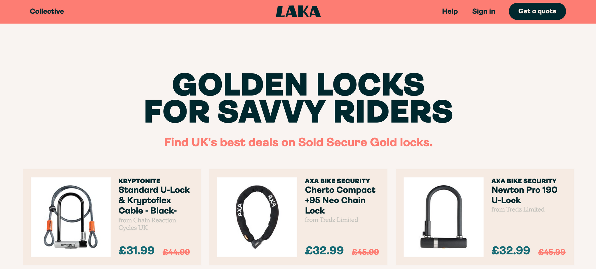 sold secure gold bicycle lock